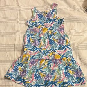 2X Girls Colorful Leaf Print Dress